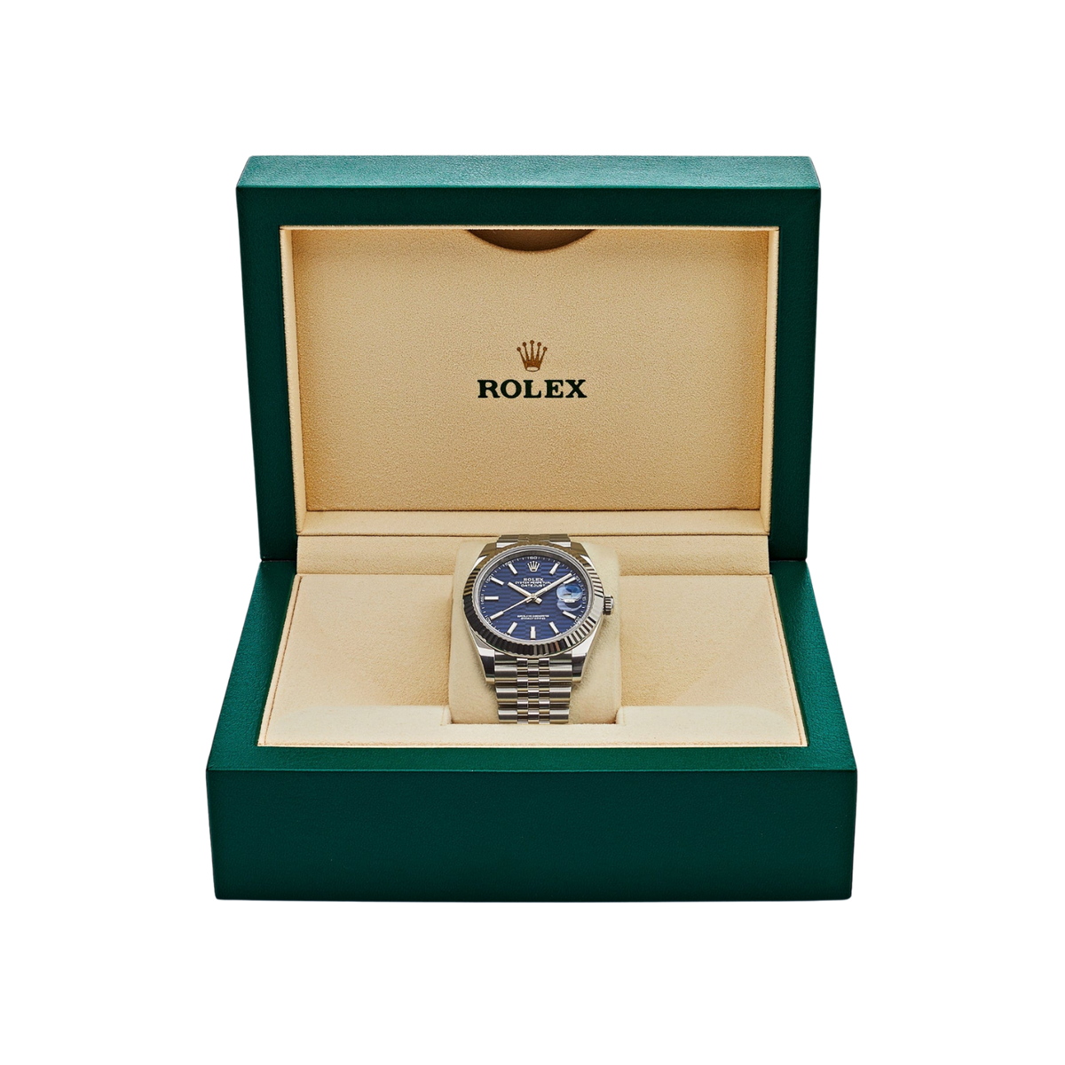 Datejust 41mm 126334 Stainless Steel Fluted Motif Blue Dial Jubilee