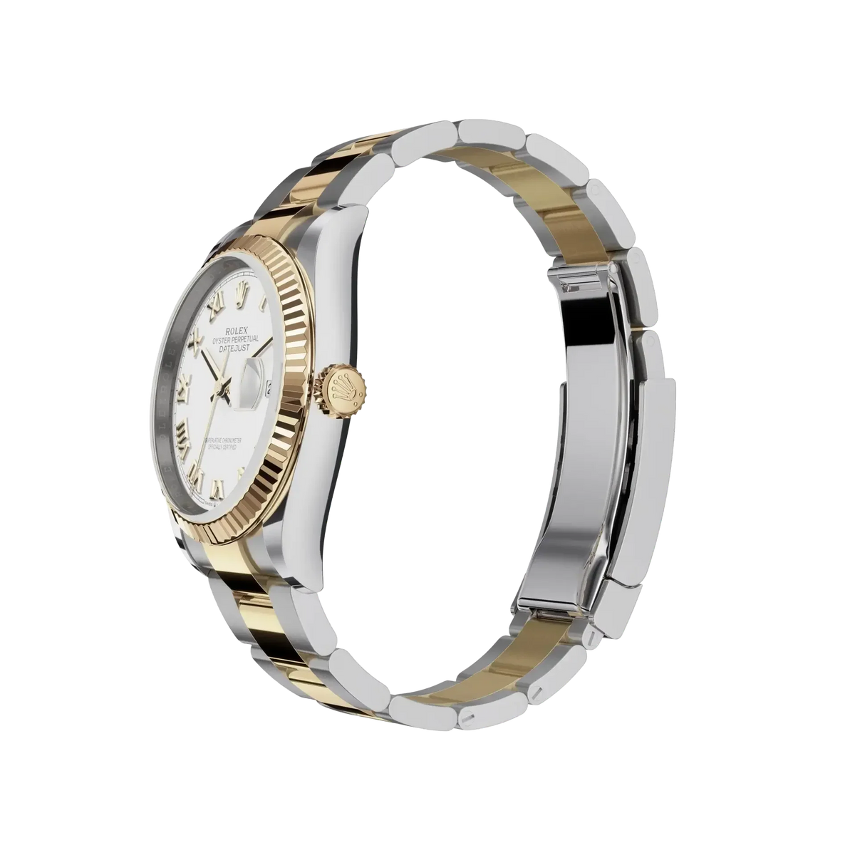 Datejust 36 mm White Dial, Yellow Rolesor 126233-0030
