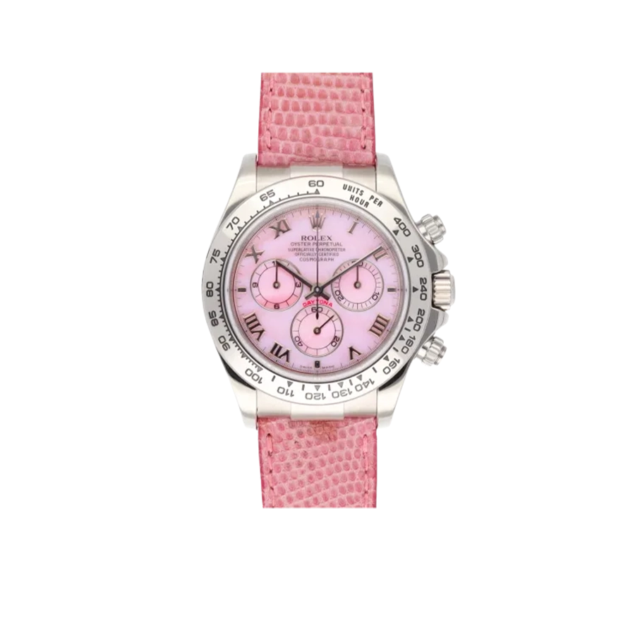Cosmograph Daytona Beach 40mm 116519 White Gold Pink Mother of Pearl Dial