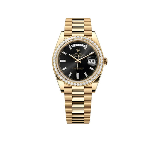 Day-Date 40mm Presidential 228348RBR Diamond Bezel Baguette Onyx Dial