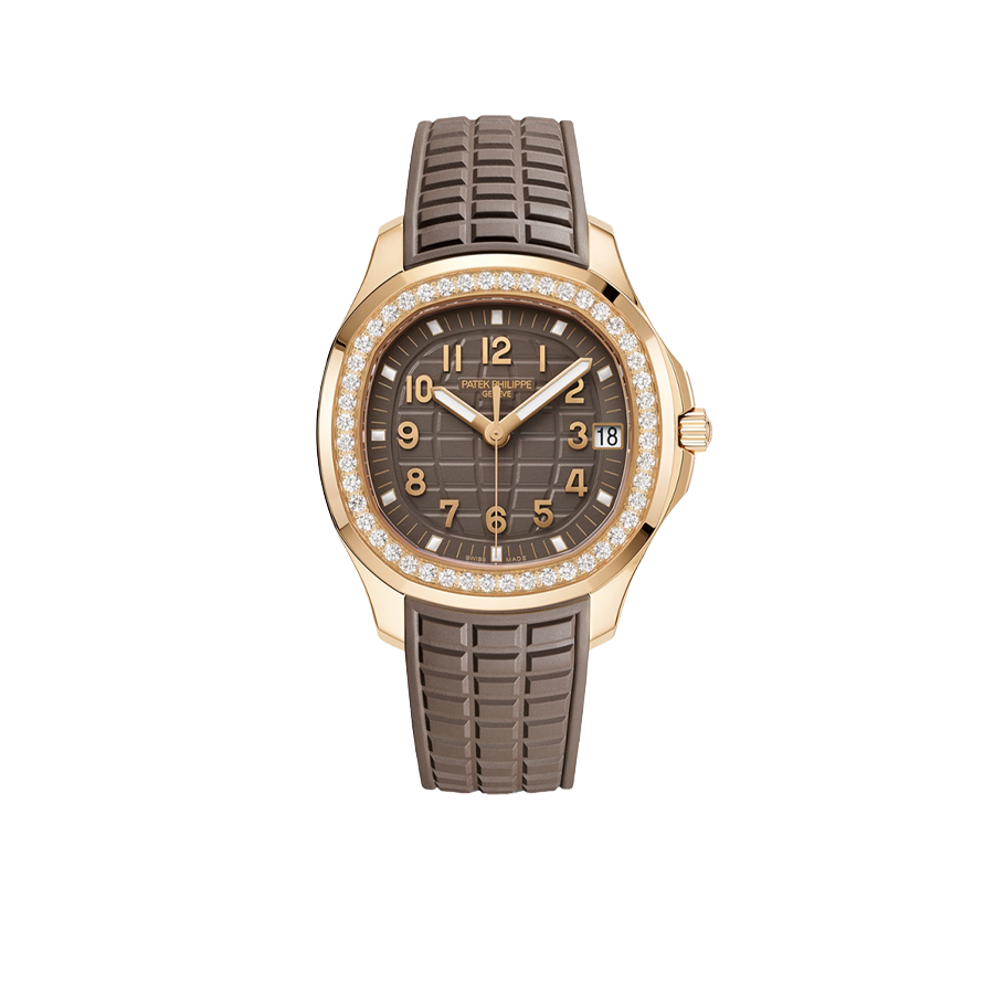 Aquanaut Luce 39mm 5268/200R-010 Rose Gold Taupe Brown Dial Diamond Bezel
