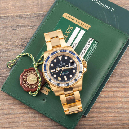 Rolex GMT-Master II 116758SA Yellow Gold Oyster Bracelet 40mm