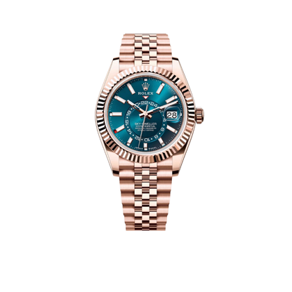 Rolex Sky-Dweller 42mm Blue Dial Rose Gold Jubilee Bracelet 336935