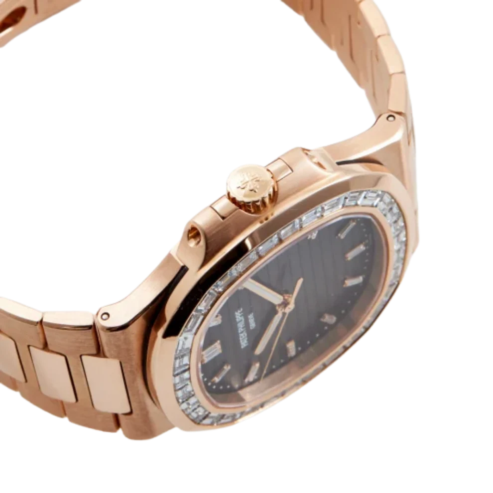Nautilus Joaillerie 40mm 5723/1R-010 Rose Gold Brown Dial Diamond Bezel