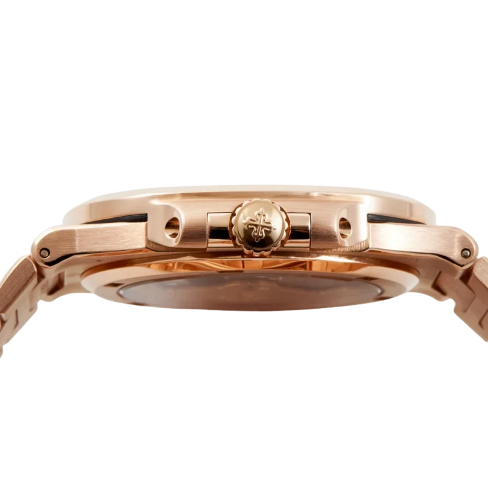 Nautilus Joaillerie 40mm 5723/1R-010 Rose Gold Brown Dial Diamond Bezel