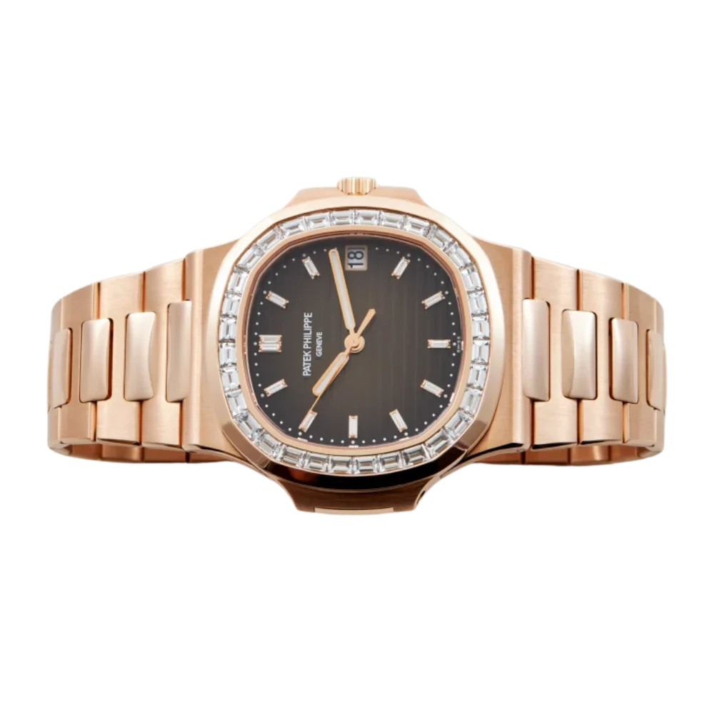 Nautilus Joaillerie 40mm 5723/1R-010 Rose Gold Brown Dial Diamond Bezel