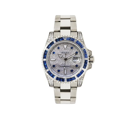 Rolex Submariner Date Watch 40mm - Sapphire And Diamond Bezel - Diamond Paved Dial - 116659SABR
