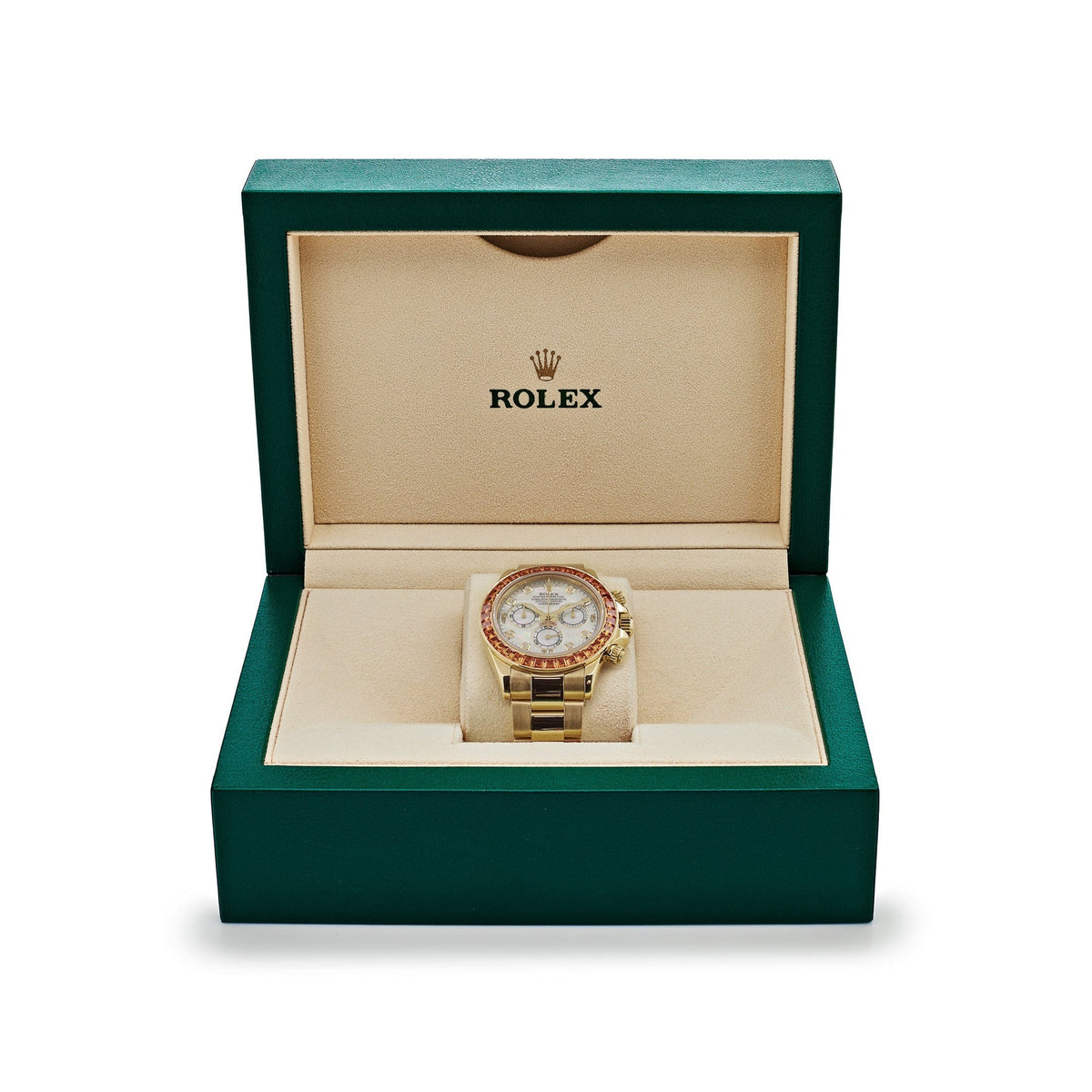 Daytona 116578SACO Yellow Gold Sapphire Bezel Mother Of Pearl Dial