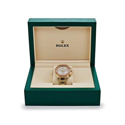 Daytona 116578SACO Yellow Gold Sapphire Bezel Mother Of Pearl Dial