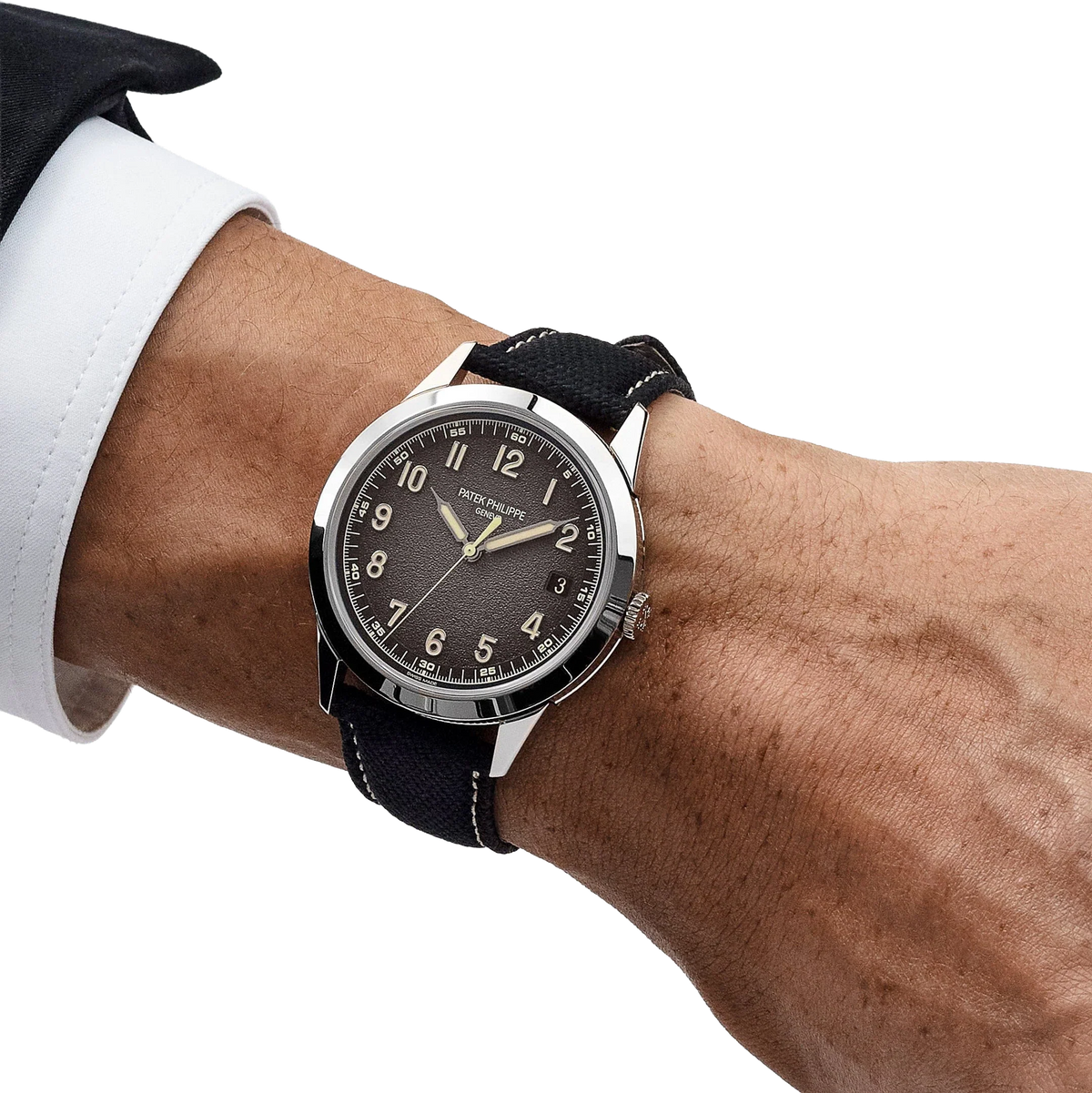 Calatrava 40mm 5226G-001 White Gold Charcoal Dial Date