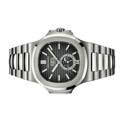 Nautilus 40mm 5726/1A-001 Annual Calendar Moon Phases Stainless Steel Gray Dial