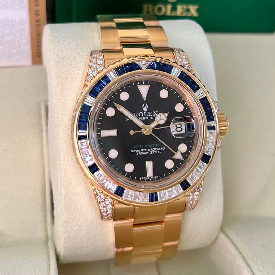 Rolex GMT-Master II 116758SA Yellow Gold Oyster Bracelet 40mm