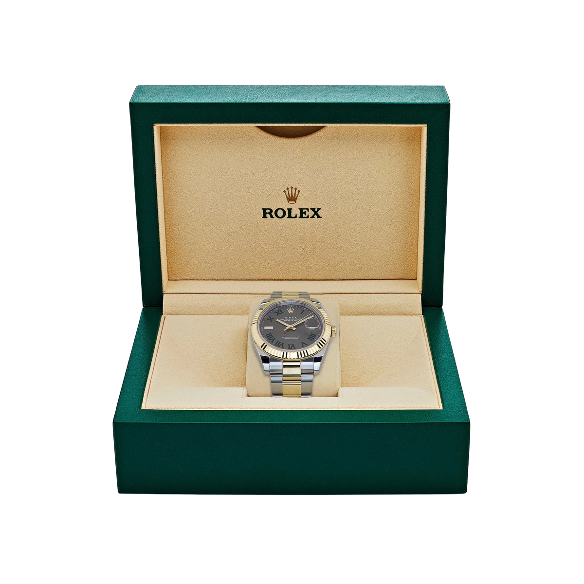 Datejust 41mm Yellow Gold Stainless Steel Wimbledon Slate Dial Oyster 126333