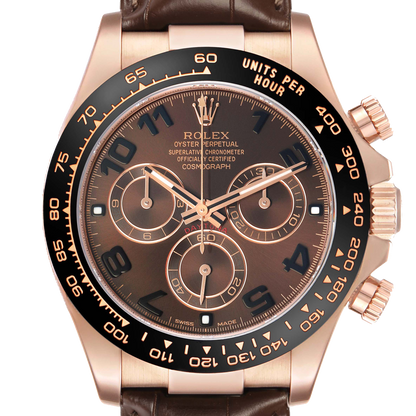 Rolex Daytona 40mm Rose Gold Chocolate Dial Mens Watch 116515