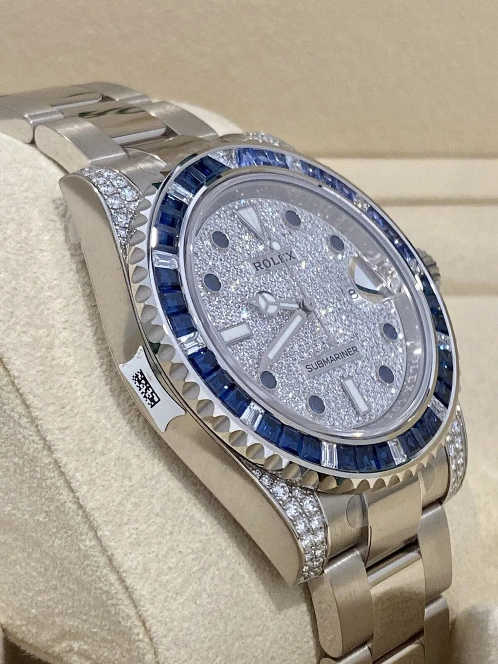 Rolex Submariner Date Watch 40mm - Sapphire And Diamond Bezel - Diamond Paved Dial - 116659SABR