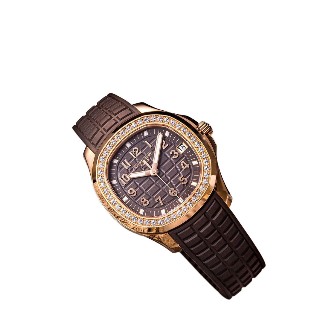 Aquanaut Luce 39mm 5268/200R-010 Rose Gold Taupe Brown Dial Diamond Bezel