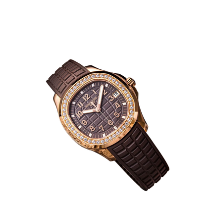 Aquanaut Luce 39mm 5268/200R-010 Rose Gold Taupe Brown Dial Diamond Bezel